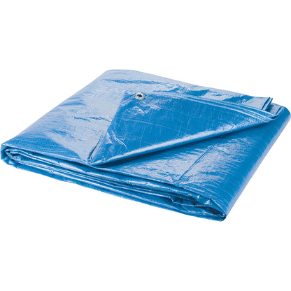 Bâche, usage courant, bleue, 4,88 m x 3,05 m x 4 mil