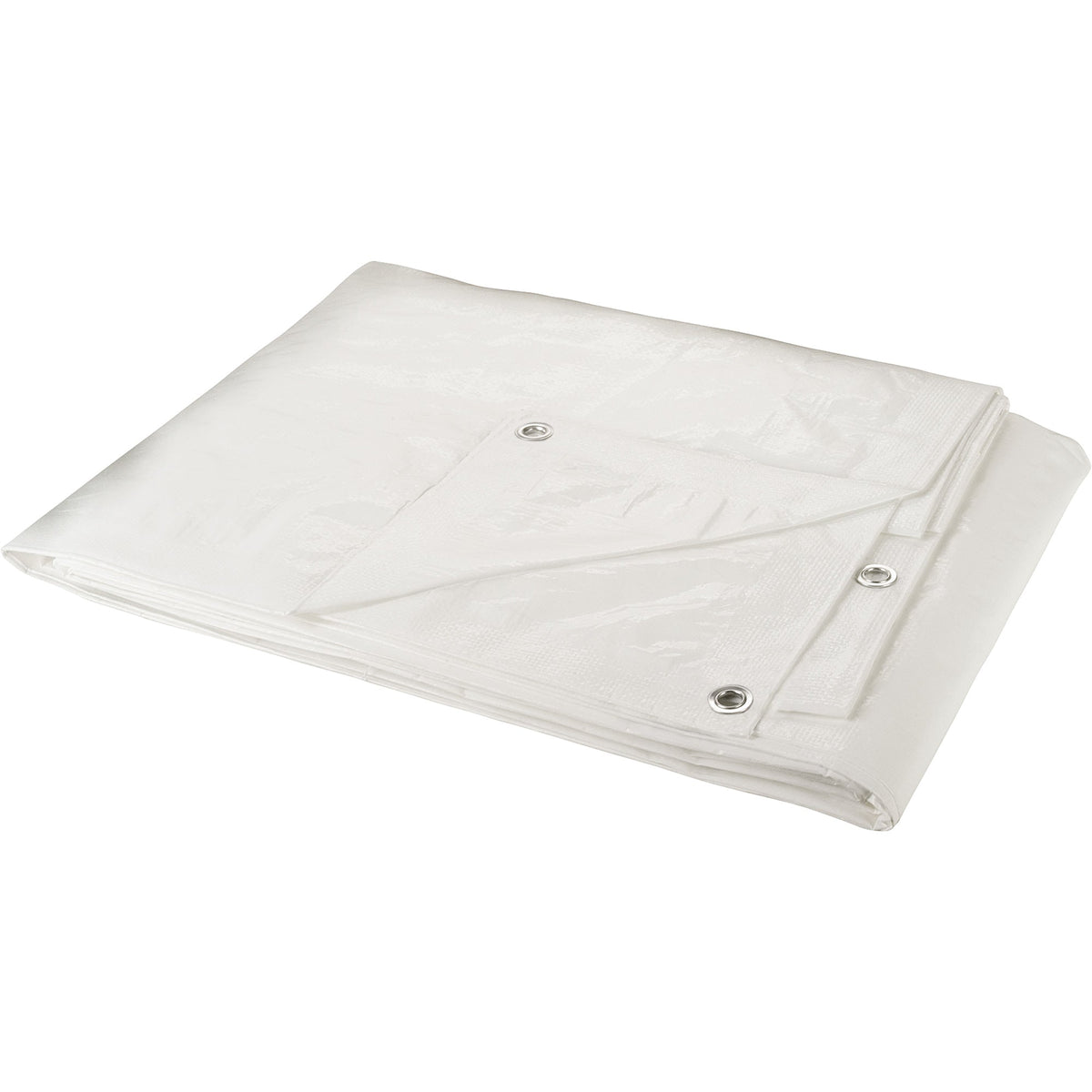 Bâche, usage intensif, blanche, 9,1 m x 6,1 m x 0,15 mm