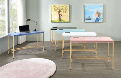 Bureau Lunar Elegant multi-usages avec port USB - Noir/Or