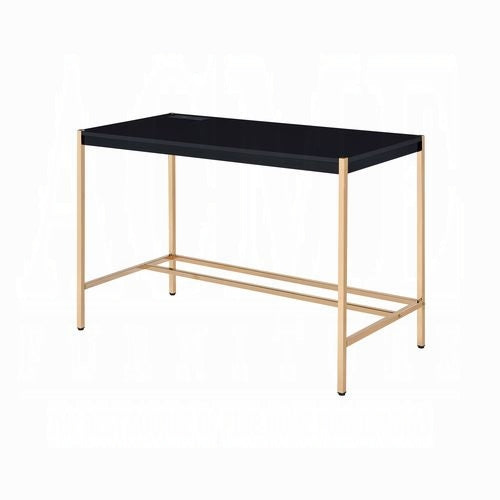Bureau Lunar Elegant multi-usages avec port USB - Noir/Or
