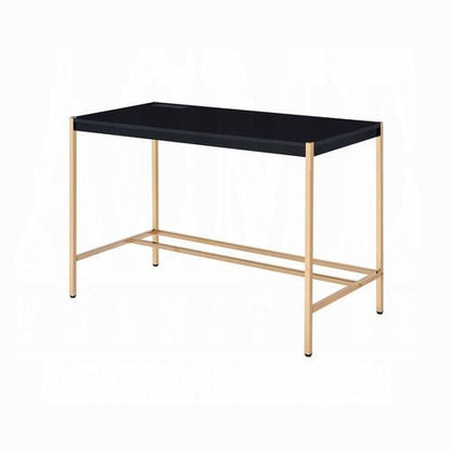 Bureau Lunar Elegant multi-usages avec port USB - Noir/Or