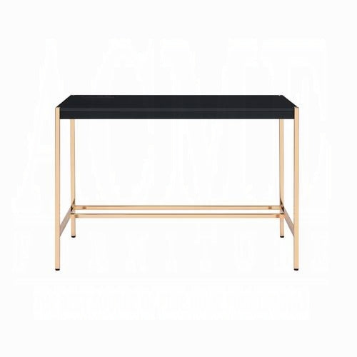 Bureau Lunar Elegant multi-usages avec port USB - Noir/Or