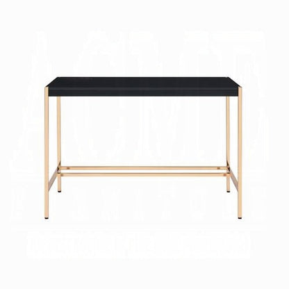 Bureau Lunar Elegant multi-usages avec port USB - Noir/Or