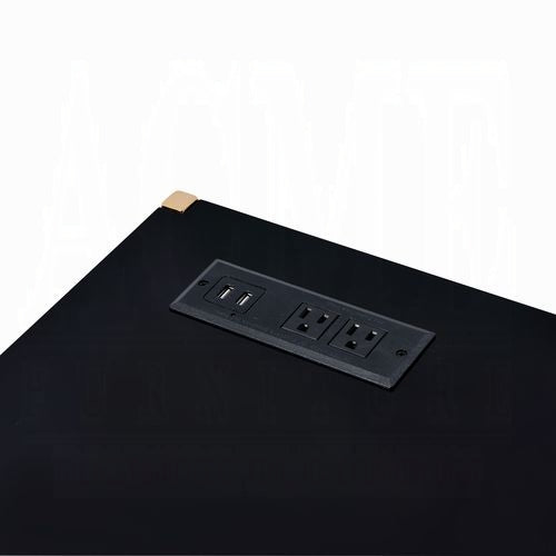 Bureau Lunar Elegant multi-usages avec port USB - Noir/Or