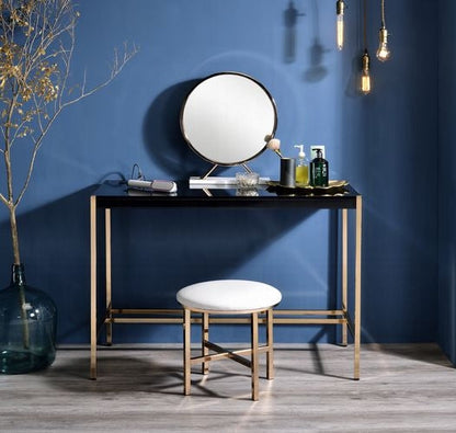 Bureau Lunar Elegant multi-usages avec port USB - Noir/Or