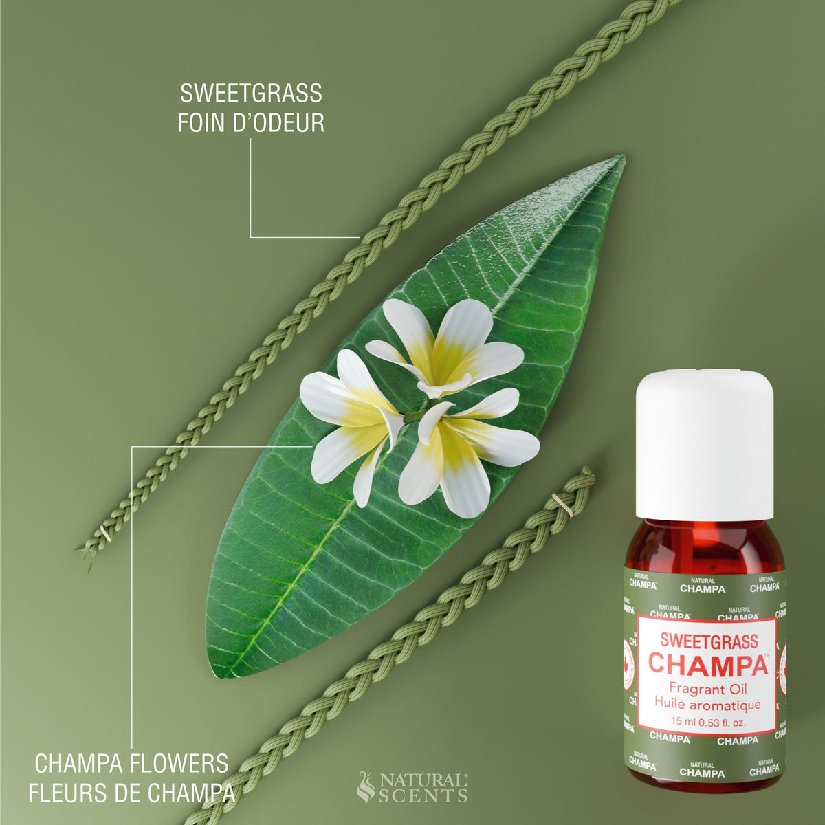 Huile Parfumée Champa et Herbe Douce