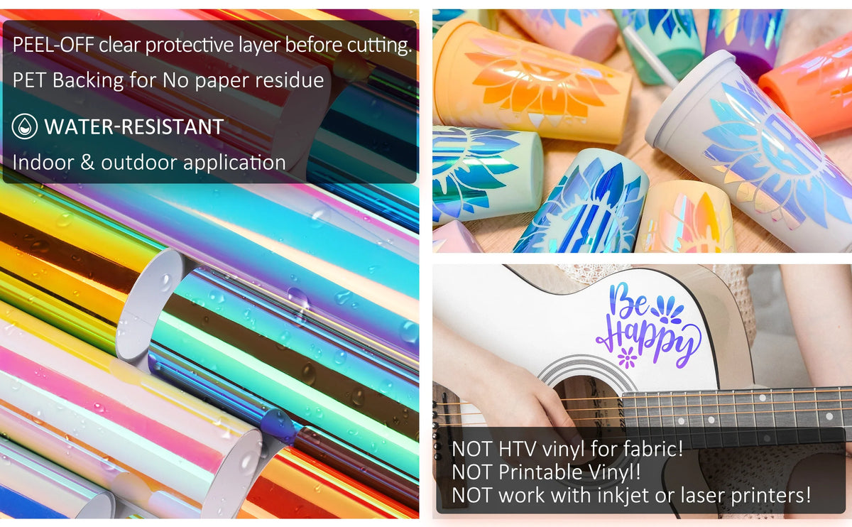 Vinyle adhésif TeckWrap Opal – Pêche Jaune Rose | Fini chrome éblouissant | Idéal pour les projets de bricolage