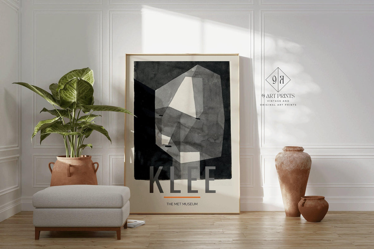 Paul Klee - Tête taillée grossièrement | Affiche d'exposition d'art moderne neutre (disponible encadrée à la main ou non encadrée)