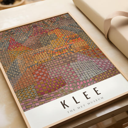 Estampe du château de Paul Klee Stadtburg : Art abstrait moderne, giclée sur papier de gravure