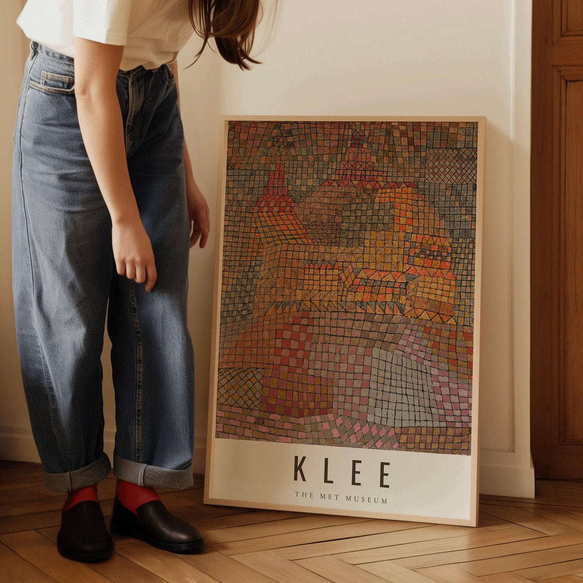 Estampe du château de Paul Klee Stadtburg : Art abstrait moderne, giclée sur papier de gravure