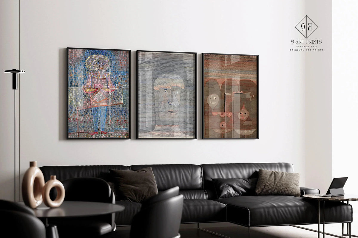 Paul Klee Art Print Trio: Vintage Abstract Giclee Fine Art