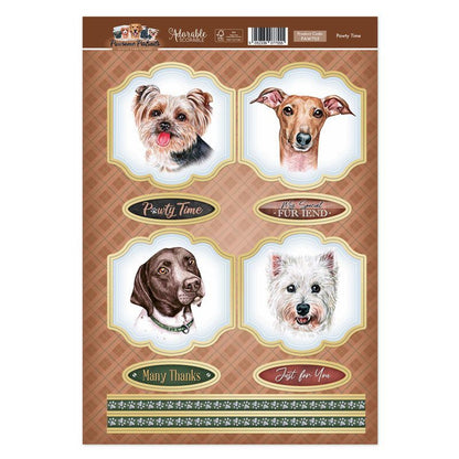 Feuille de dessus de carte Pawty Time