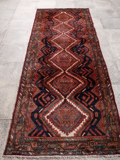 Persian Hamadan Runner Rug | 3' 5” x 8' 11"