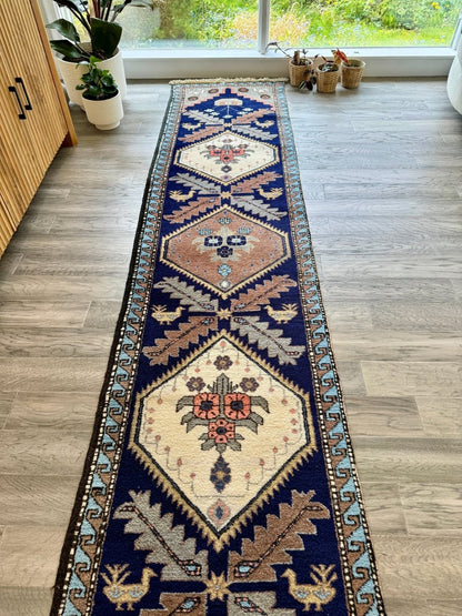 Persian Meshkin Runner Rug | 2' 5" x 11'