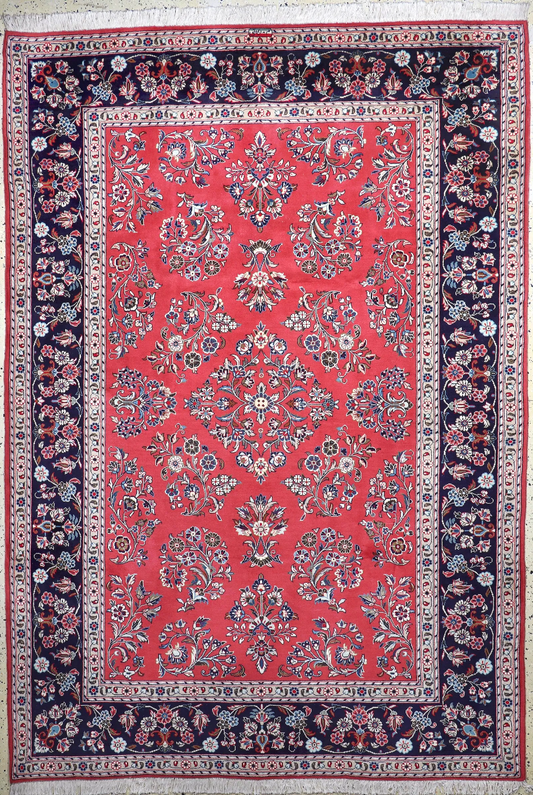 Persian Sarouk Rug | 6' 11" x 9' 10"
