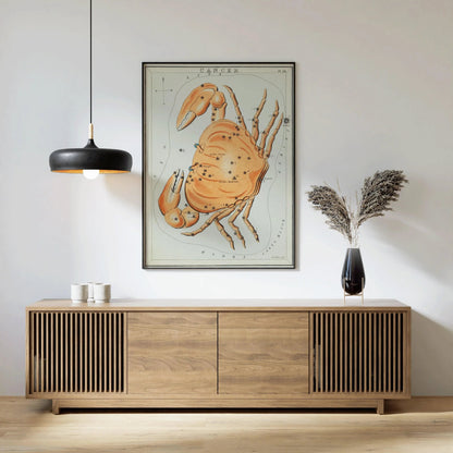 Impression Personnalisable Signe Astrologique Vintage - Cancer | Sidney Hall Art (disponible encadrée à la main ou non encadrée)