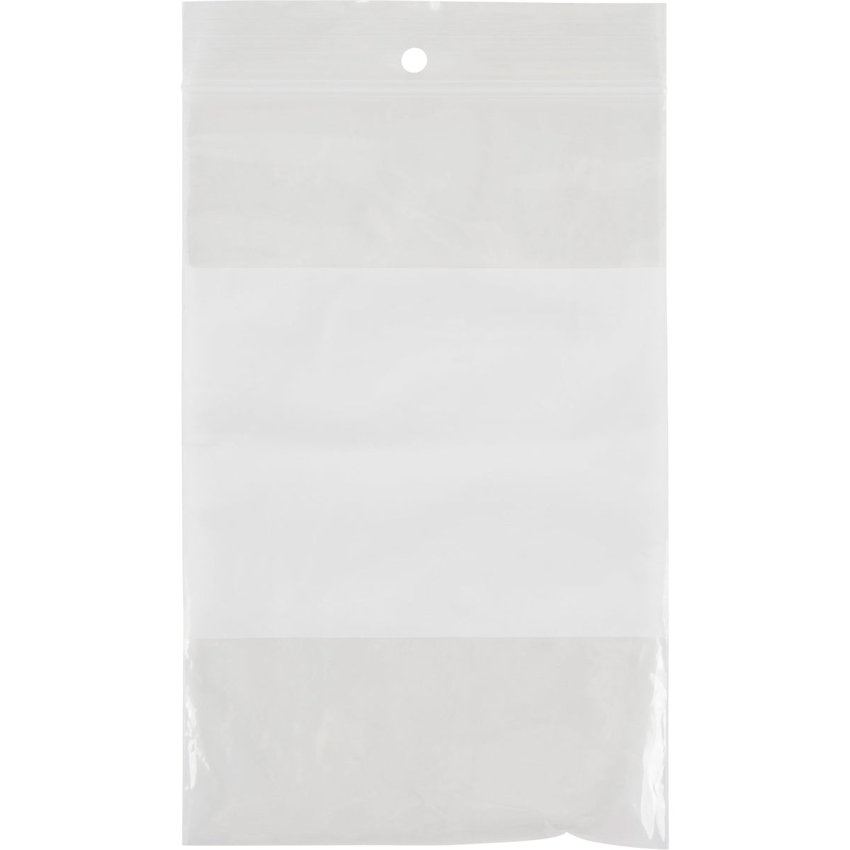 Sachets en polyéthylène à bande blanche, refermables, 15,24 cm x 10,16 cm, 2 mils