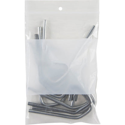 Sachets en polyéthylène à bande blanche, refermables, 15,24 cm x 10,16 cm, 2 mils
