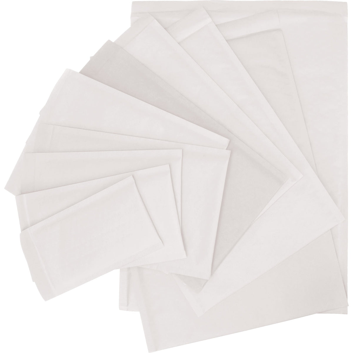 Pochette d'expédition à bulles, papier blanc, 21,59 cm (L) x 30,48 cm (H)