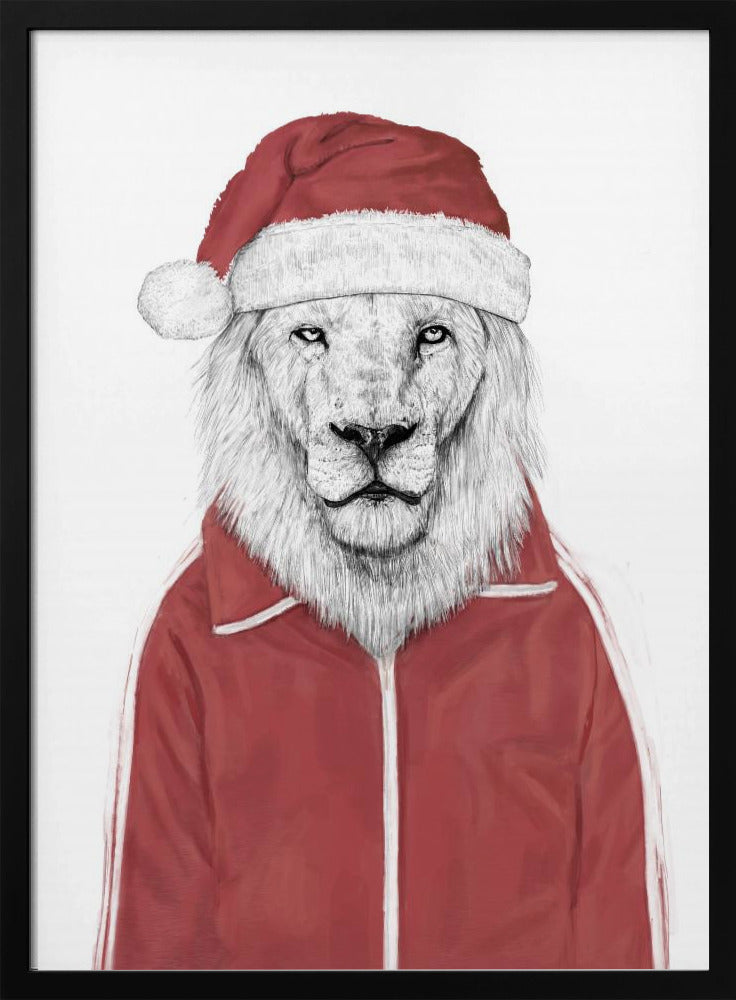 Décoration murale lion Père Noël