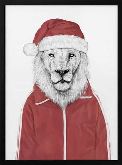 Décoration murale lion Père Noël