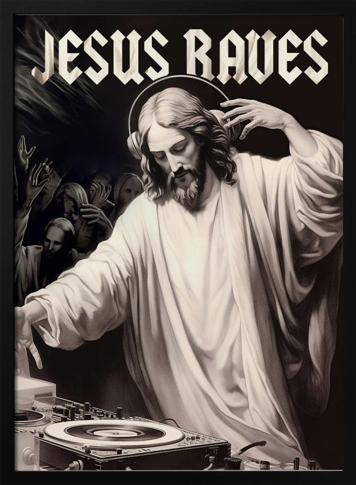 Art mural Jésus fait la fête