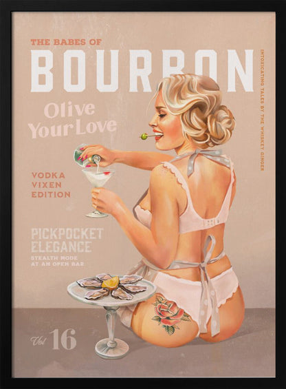 Décoration murale Pin-up Babes of Bourbon Vol 16 Vintage Vodka Martini
