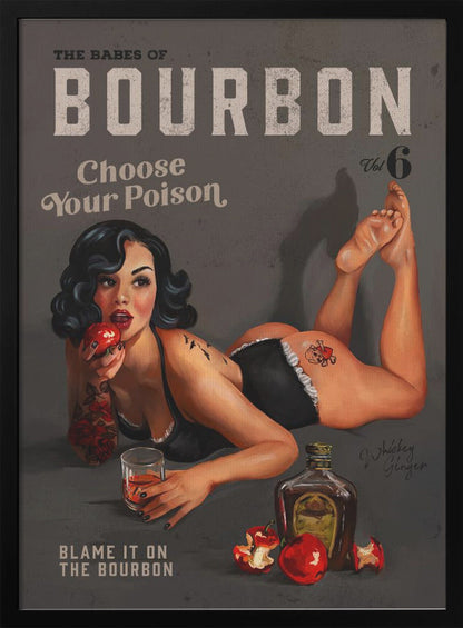 Art mural Babes of Bourbon Vol 6 Choisissez votre poison Pin-up sexy