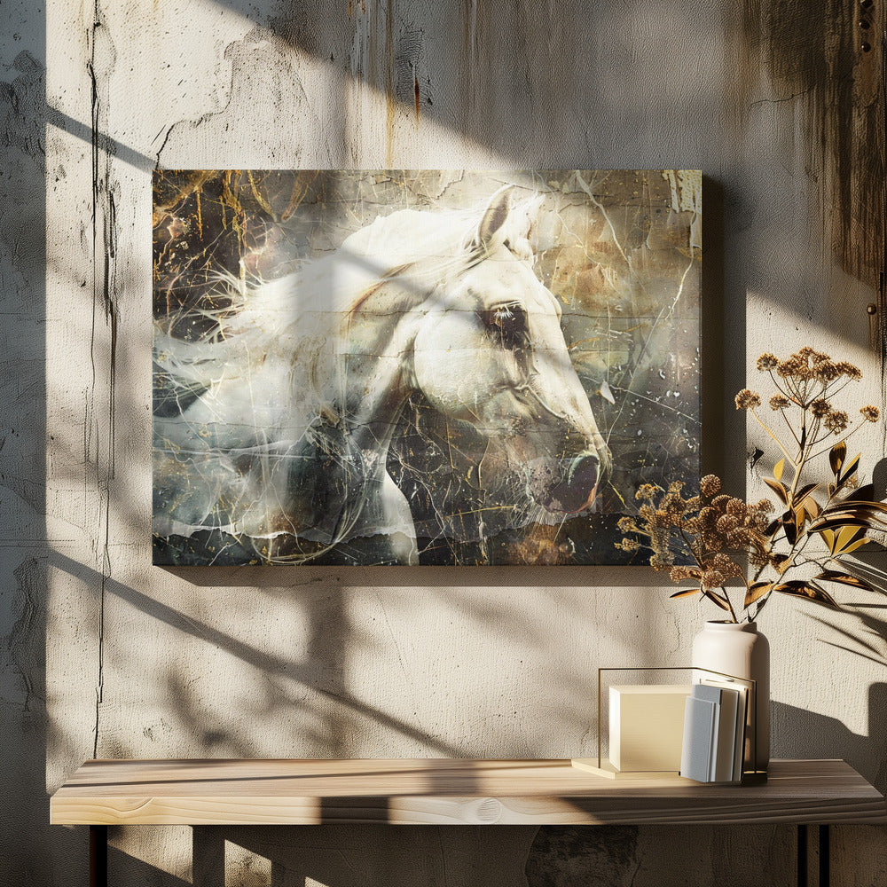 Art mural Cheval Animal Art vintage Illustration Murale 08