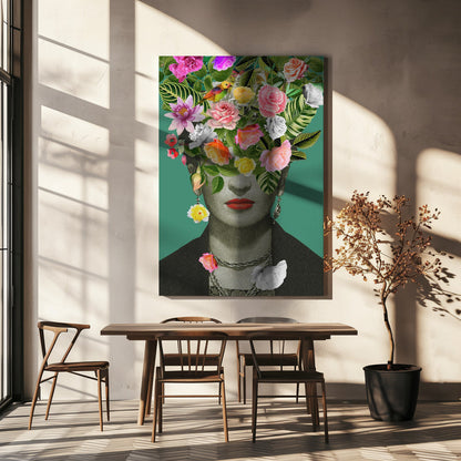 Art mural floral Frida