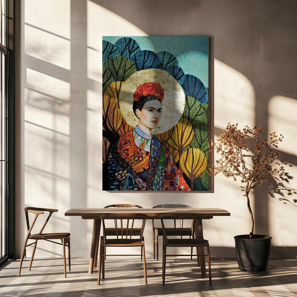 Art mural Frida aime Klimt
