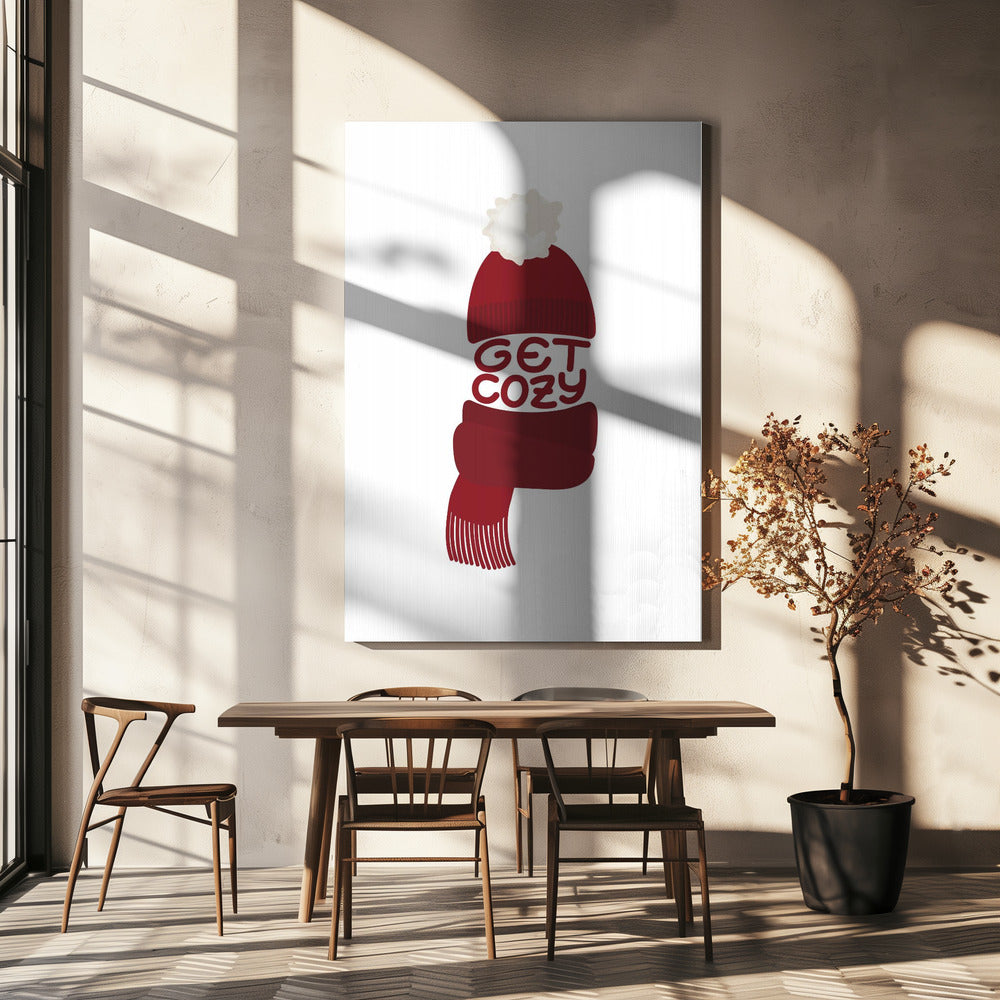 Art mural Mettez-vous à l'aise (rouge)