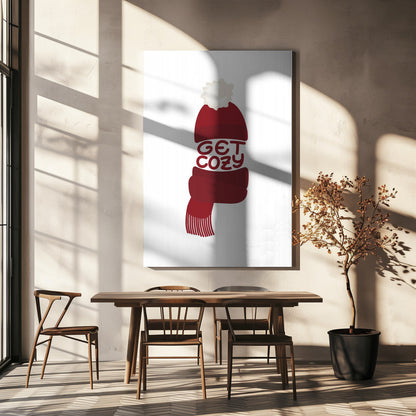 Art mural Mettez-vous à l'aise (rouge)