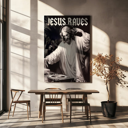 Art mural Jésus fait la fête