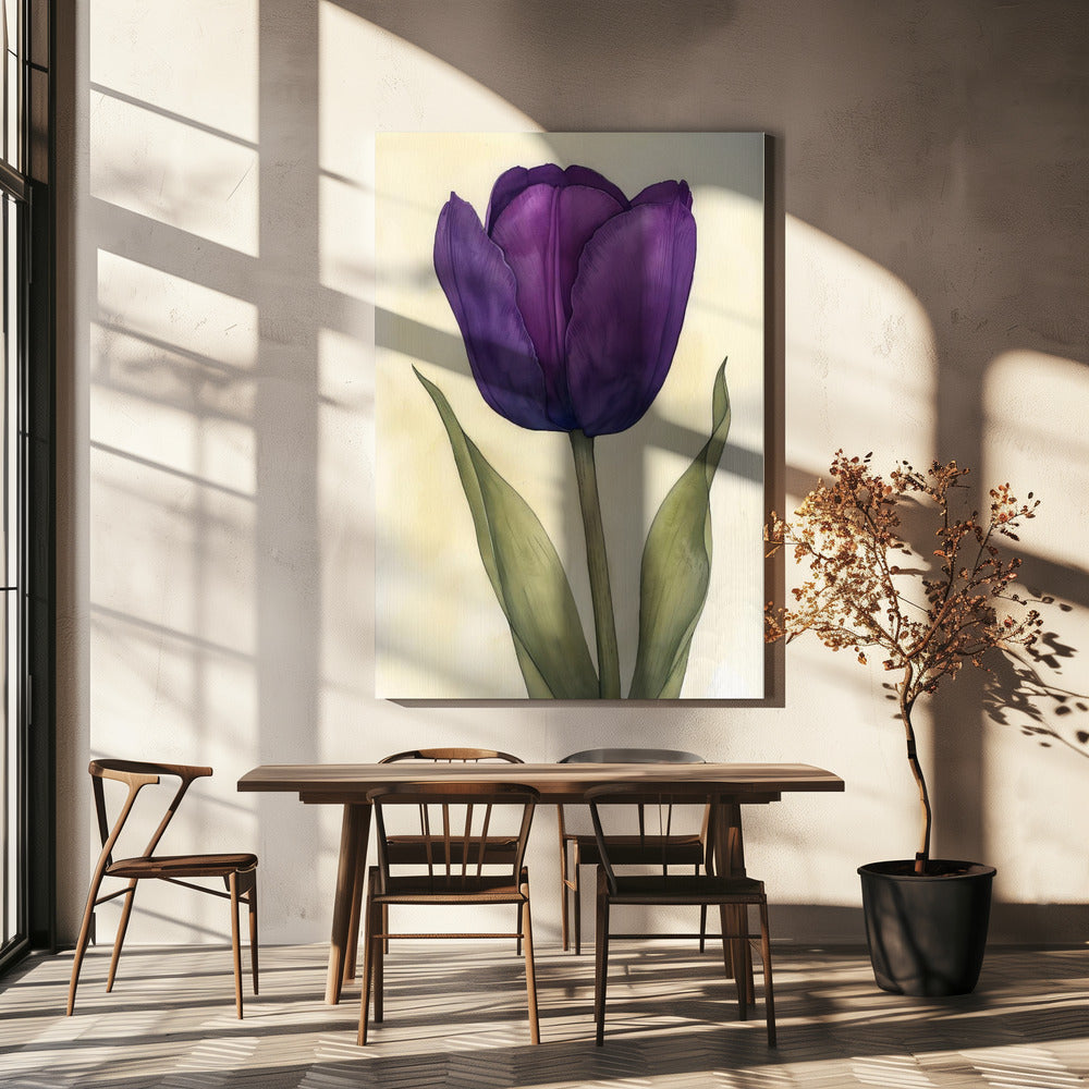 Art mural Tulipe violette 7