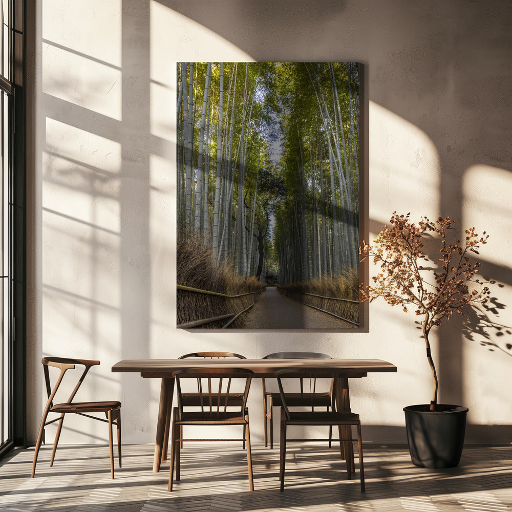Art mural Forêt de bambous majestueuse d'Arashiyama