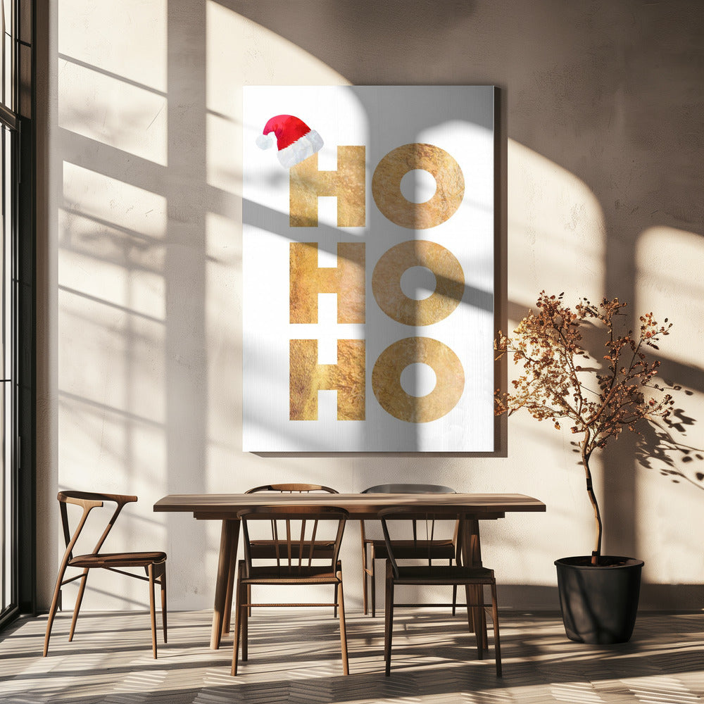 Toile murale typographie Hohoho