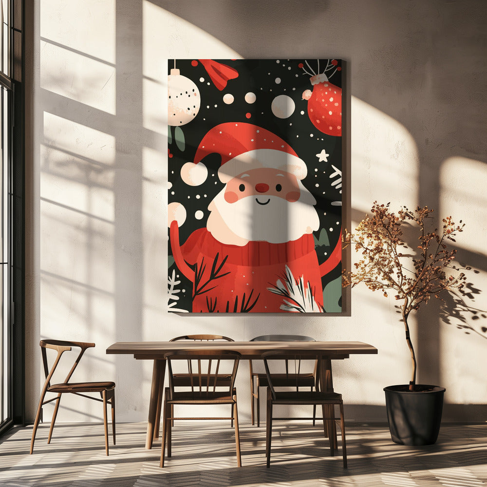 Tableau sur toile Joyeux Père Noël