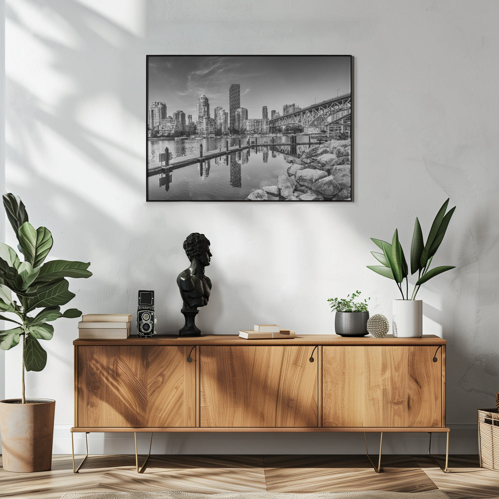 Wall art Vancouver Impression of Granville Island | Monochrome