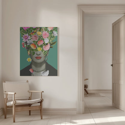 Art mural floral Frida
