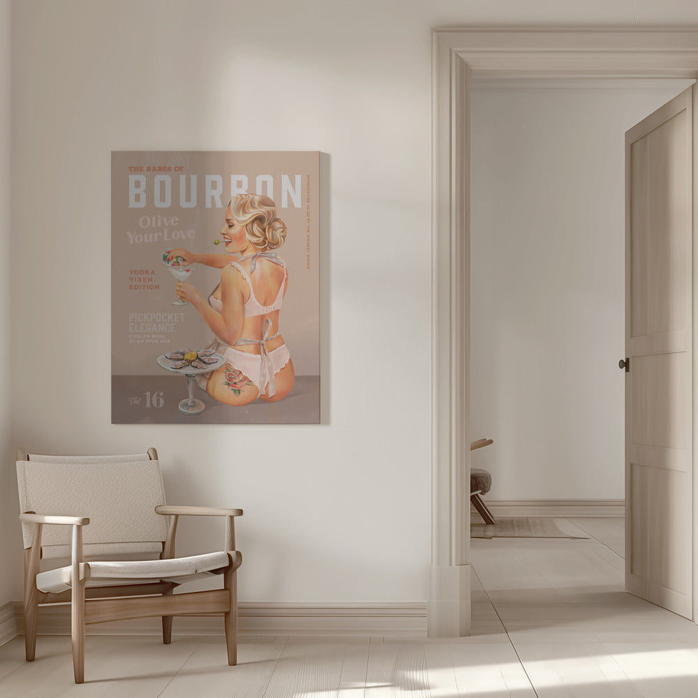 Décoration murale Pin-up Babes of Bourbon Vol 16 Vintage Vodka Martini