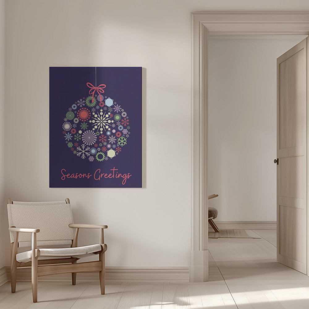Décoration murale Flocon de neige Toile imprimée