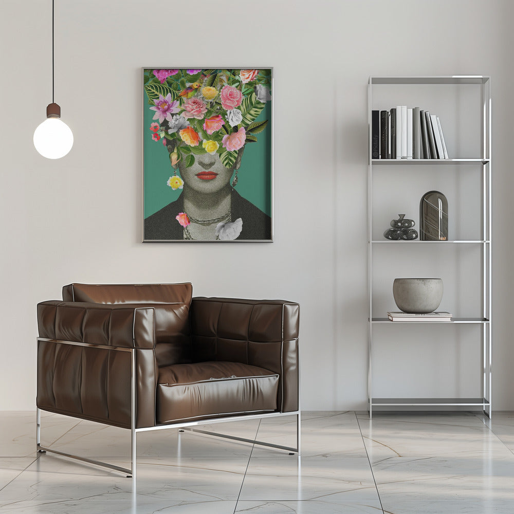 Art mural floral Frida