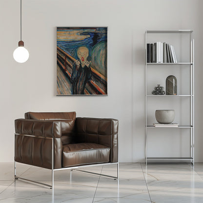 Expressive Screaming Figure Art Reworking Canvas Wall Art | Screaming Make Up