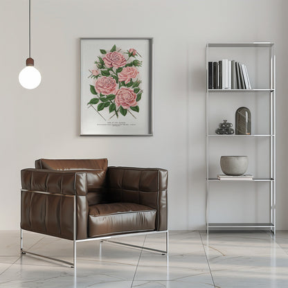Wall Art Pink Rose, Gem of the Prairie Lithograph