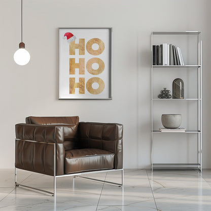 Toile murale typographie Hohoho