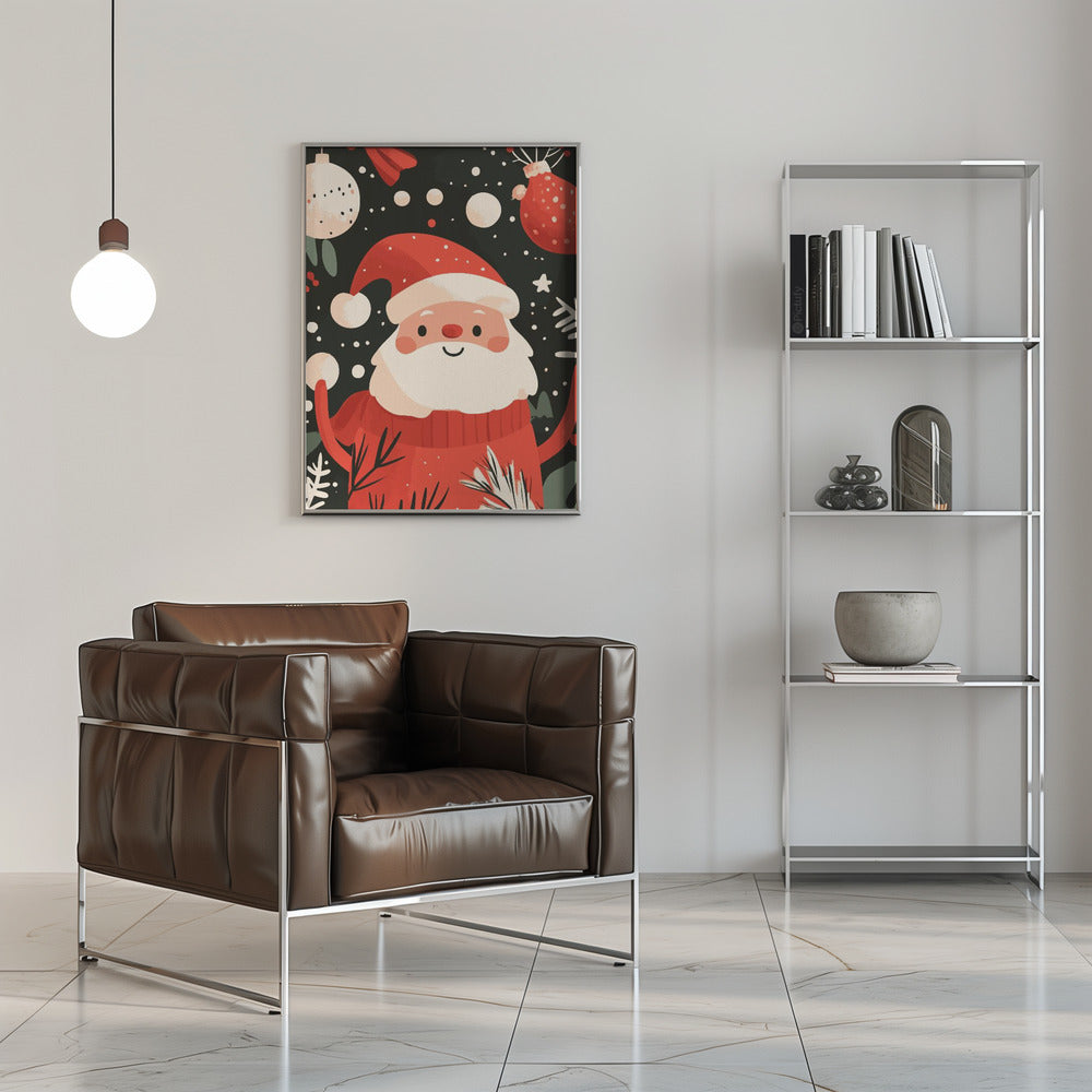 Tableau sur toile Joyeux Père Noël