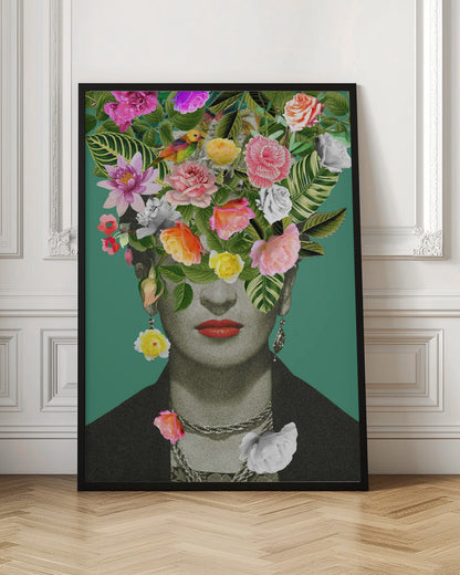 Art mural floral Frida