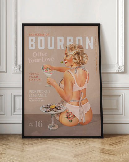 Décoration murale Pin-up Babes of Bourbon Vol 16 Vintage Vodka Martini
