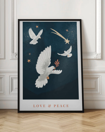 Wall art Love & Peace Canvas Print